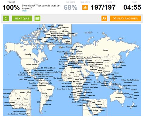 sporcle world map